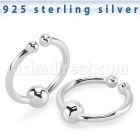 agsepn silver fake septum ring 3mm ball