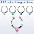 agsepo3 falso septum plata 925 1mm unico opalo 3mm centro 12mm distribuidor mayorista