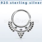 agsepv4 aro septum plata 925 1mm minimalista indio 8mm mayorista