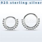 agspv18 aro continuo plata 925 piercing septum con 1mm cuentas inferior venta