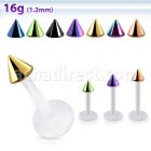 albtcn3 labret bio flex cono acero pvd 3mm distribuidor