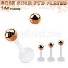 albttb4 labret bio flex un grossor bola acero pvd oro rosa 4mm distribuidor mayorista