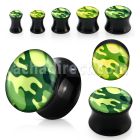 apguu dilatacion plug doble flare acrilico negro camuflaje armada verde distribuidor