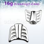 aw16 pieza flecha acero quirurgico brillo espejo barbells tragus helix rosca 1.2mm venta