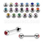 bbe2c barbell ceja acero quirurgico bolas 3mm joya bisel al por mayor