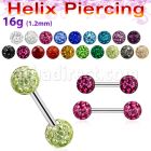 bber24 piercing helix acero quirurgico bolas multi cristal 4mm distribuidor mayorista