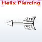 bber33 barbell helix acero quirurgico cono acero 4mm final flecha venta
