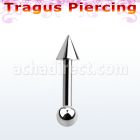 bber36 barbell tragus acero quirurgico cono 4mm bola acero liso 3mm inferior al por mayor