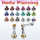 bber40 barbell helix acero quirurgico bolas 3mm bola multi joya 4mm mayorista