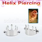 bber65 piercing cartilago acero quirurgico corona barbell bolas 3mm distribuidor mayorista