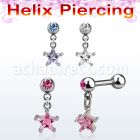 bber73b barbell helix acero quirurgico bola 4mm joya bisel lado bola 4mm acero liso colgante zirconita estrella 6mm plata distribuidor