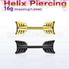 bbert46 barbell ceja helix acero quirurgico pvd finales flecha acero distribuidor mayorista