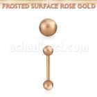 bbettfo3 barbell ceja acero 316l pvd oro rosa bolas acero esmerilado 3mm distribuidor