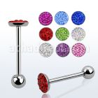 bbfcs1 barbell lengua acero quirurgico 7mm cristal ferido bola 5mm 16mm venta