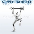 bbnpd14 barbell pezon acero quirurgico cono 5mm final flecha hombre colgando plata distribuidor mayorista