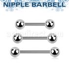 bbnpgg 316l steel nipple barbell two 6mm balls