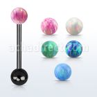 bbtop5 barbell lengua acero quirurgico anodizado bola opalo 5mm bola acero liso 5mm inferior distribuidor