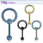 bbtsl barbell lengua acero quirurgico anodizado bola 6mm conectada aro bola presion 16mm mayorista