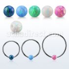 bcr14o5l aro bola presion diametro acero 316l bola cierre 5mm opalo usar como arete venta