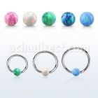 bcr18o4 aro bola presion acero quirurgico 1mm bola cierre 4mm opalo sintetico distribuidor mayorista