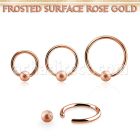 bcrr16f4 aro bola presion acero quirurgico chapado pvd oro rosa bola acero esmerilado