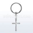 bcrscrs aro acero quirurgico 316l bola presion colgante liso cruz simple al por mayor