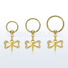 bcrts761 aro bola presion acero chapado pvd dorado pequeno colgante cristal libelula colgante laton chapado oro