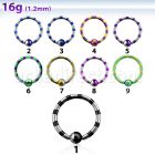 bctl16 aro bola presion acero quirurgico pvd rayas cebra bola cierre 3mm distribuidor