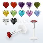 bilbhz labret bio flexible transparente zirconita corazon 3mm distribuidor