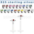 bilbsk labret bio flexible transparente plata esterlina calavera ojos cristal distribuidor mayorista