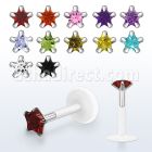 bilbsz labret bio flexible transparente zirconita cuadrada 3mm estrella venta