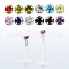 bilbz labret bio flexible transparente zirconita redonda 2mm mayorista