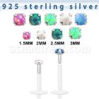 bilpo labret bio flexible transparente plateada presion opalo 1 5mm 3mm distribuidor