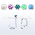 binswo piercing nariz l bio flexible transparente 1mm opalo redondo 1 5mm venta