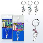 blcp358 piercing falso clip ombligo pistola cristal 1 pieza mayorista