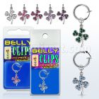blcp541 piercing falso clip ombligo hoja trebol cristal 1 pieza distribuidor mayorista