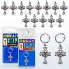 blcp694 piercing falso clip ombligo cruz calabera ojos cristal 1 pieza venta
