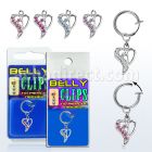 blcphrc2 piercing falso clip ombligo corazon colgado cristal lado 1 pieza distribuidor mayorista