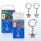 blcptsar piercing falso clip ombligo colgante estrella rodio 1 pieza al por mayor