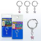 blcpz585 piercing falso clip ombligo zirconia estrella 1 pieza venta