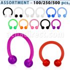 blk157 surtido piercings barbells circulares variados 500 200 100 acrilico uv bolas acrilicas 3mm diametro 8mm 10mm venta