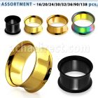 blk249 surtido piercings surtido 30 144 dilataciones tunel doble flare acero quirurgico pvd al por mayor