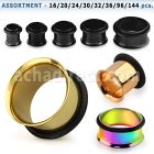 blk251 surtido piercings surtido 30 144 dilataciones tunel flare unico acero quirurgico pvd anillo goma distribuidor mayorista