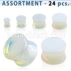 blk272 surtido piercings 24 dilataciones plug doble flare luna 4mm 12mm distribuidor mayorista