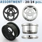 blk306 surtido piercings 24 dilataciones tunel tornillo acero brillo espejo acero anodizado al por mayor