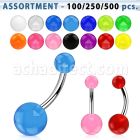 blk343 surtido piercings surtido piercings ombligo acero quirurgico bolas acrilico uv 5 8mm 10mm al por mayor