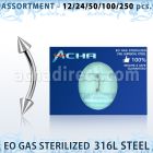 blk469 surtido piercings surtido 250 50 piercings esterilizados bananas ceja acero quirurgico 316l conos 3mm 8mm 12 al por mayor