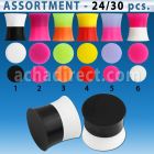 blk504 surtido 24 30 dilataciones plug doble flare silicona 2 tonos al por mayor