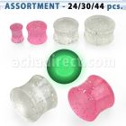 blk512 surtido piercings 44 24 dilataciones plug acrilicas uso dual plug glitter dia plug brilla oscuridad noche venta