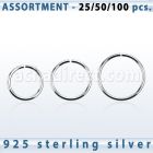 blk516 surtido piercings 100 aros continuos plata 925 1mm venta